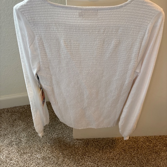 Nation, LTD white long sleeve blouse, new with tags large - Picture 5 of 5